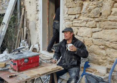 photo du chantier participatif de l'épicerie toketa partie 2