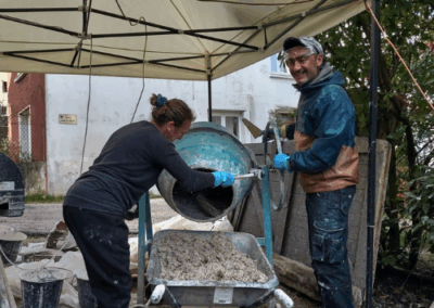 photo du chantier participatif de l'épicerie toketa partie 2