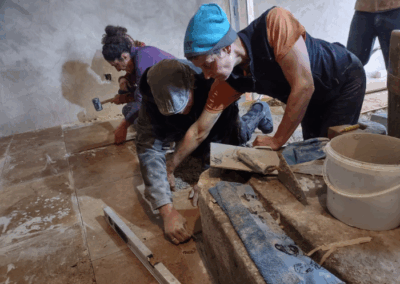photo du chantier participatif de l'épicerie toketa partie 2