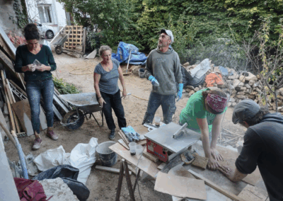 photo du chantier participatif de l'épicerie toketa partie 2