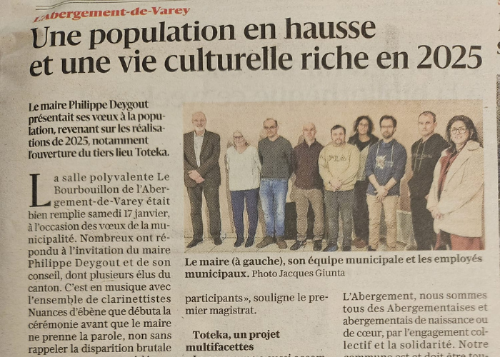 Photo du journal-Le progrès - Voeux Mairie 2026