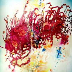 photo d'une oeuvre à l'encre du peintre Thierry Virton